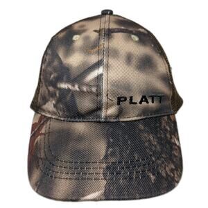 Platt Strapback Trucker Hat Multi One Size Adjustable Embroidered Mesh Back
